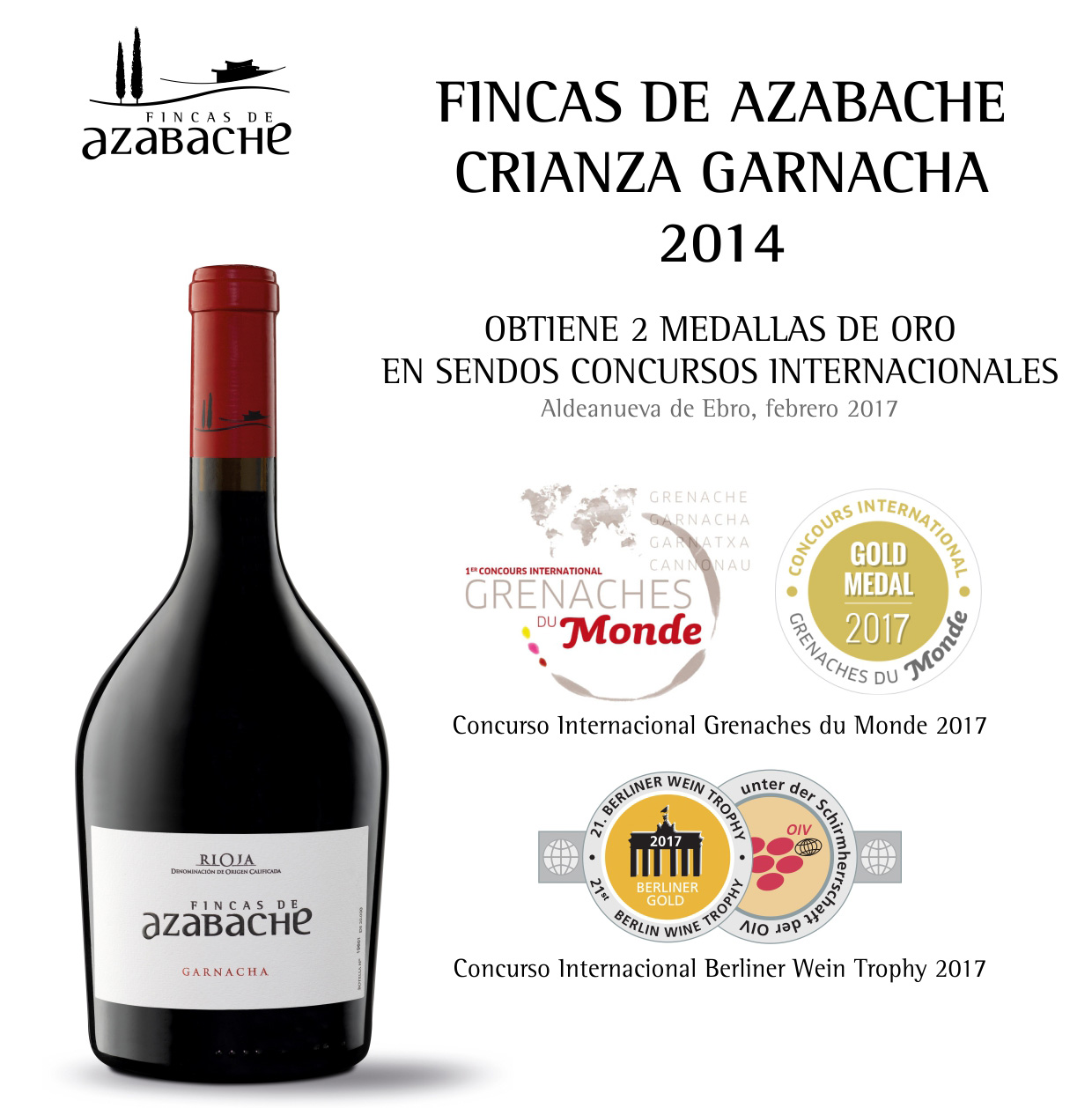 FINCAS DE AZABACHE GARNACHA CRIANZA 2014